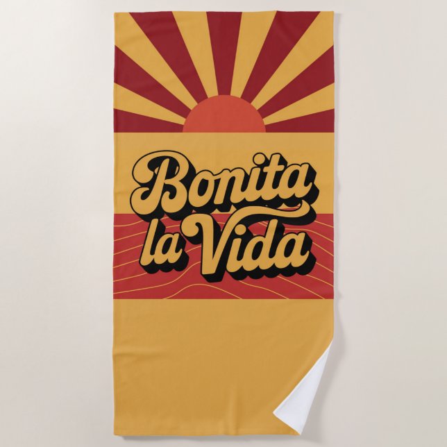 Serviette De Plage Bonita La Vida (Devant)
