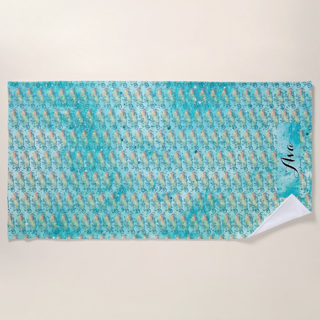 Serviette De Plage Bonjour l'été (Devant)
