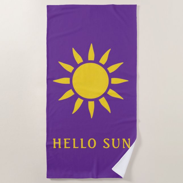 Serviette De Plage Bonjour Soleil (Devant)
