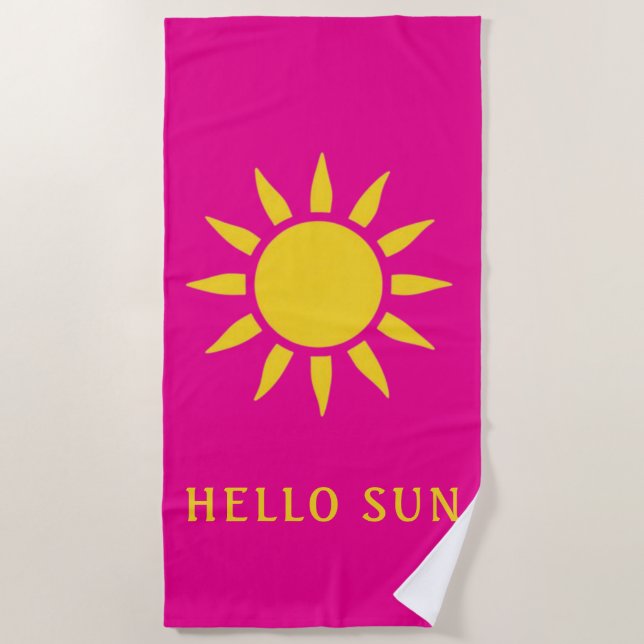 Serviette De Plage Bonjour Soleil (Devant)
