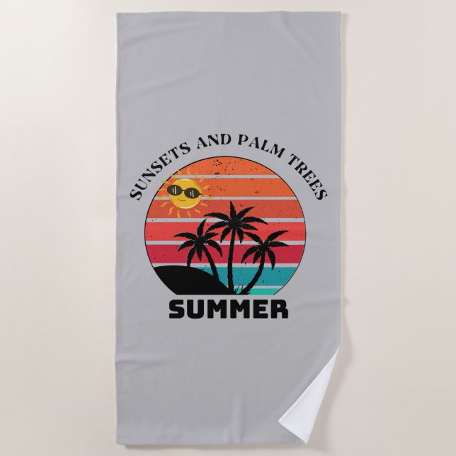 Serviette De Plage Bonjour Summer Holiday Beach Party (Devant)