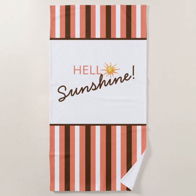 Serviette De Plage Bonjour Sunshine Beach Towel (Devant)