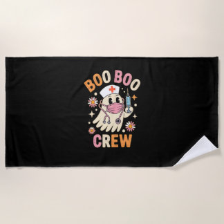 Serviette De Plage Boo Boo Crew Halloween Ghost Nurse Essential T-Shi