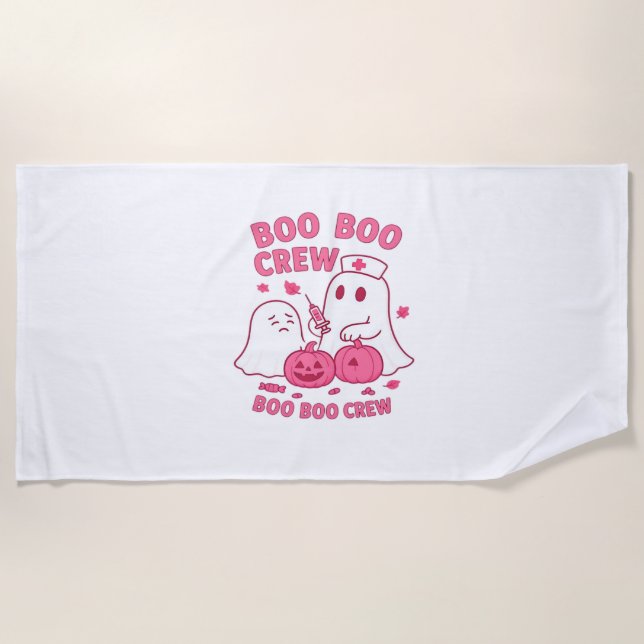 Serviette De Plage Boo Boo Infirmière d'équipage Funny Halloween Infi (Devant)