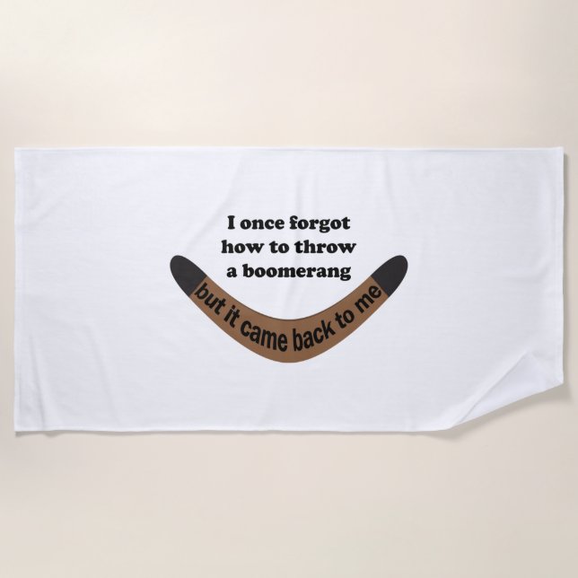 Serviette De Plage Boomerang Joke (Devant)