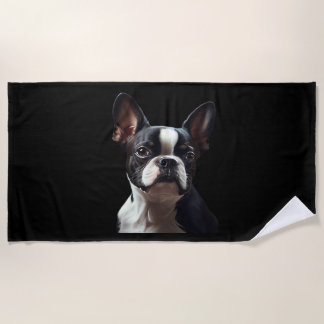 Serviette De Plage Boston Terrier - Oil Paint Classic T-Shirt