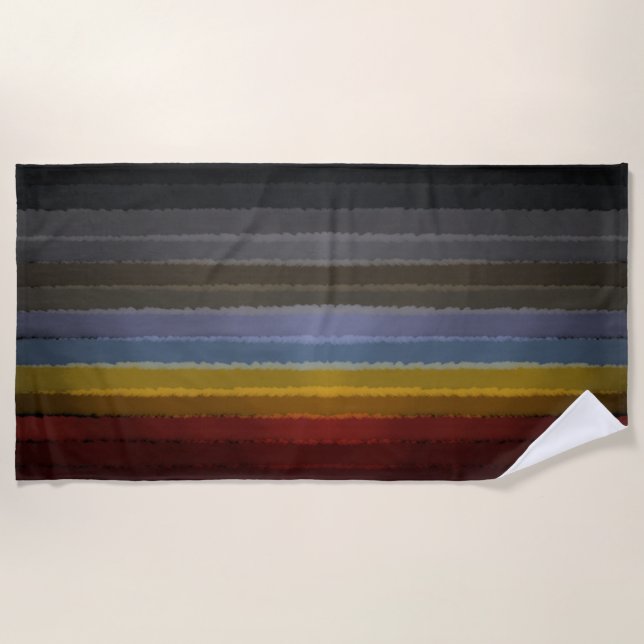 Serviette De Plage Bouche D'Aquarelle Sale De Couleur Pop D'Art Abstr (Devant)