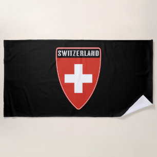 Serviette De Plage Bouclier suisse