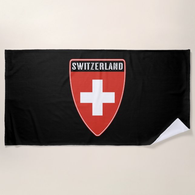 Serviette De Plage Bouclier suisse (Devant)