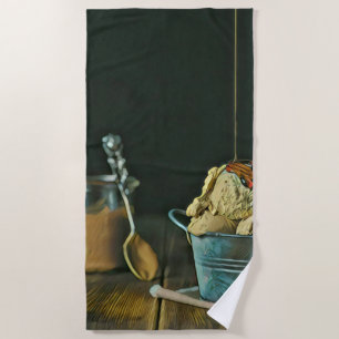 Serviette De Plage Boule de crème glacée au chocolat