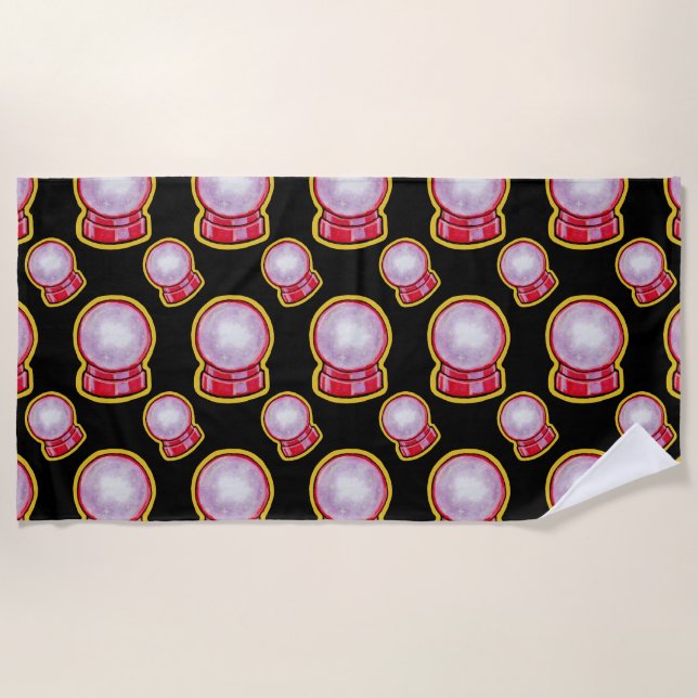 Serviette De Plage Boule de cristal pastel (Devant)