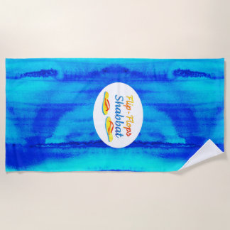 Serviette De Plage Boules à tongs de bleus Watery Shabbat