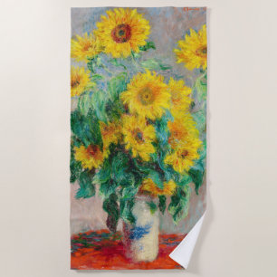 Serviette De Plage Bouquet de tournesols Claude Monet