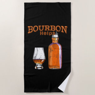 Serviette De Plage Bourbon aide à boire de l'alcool amusant