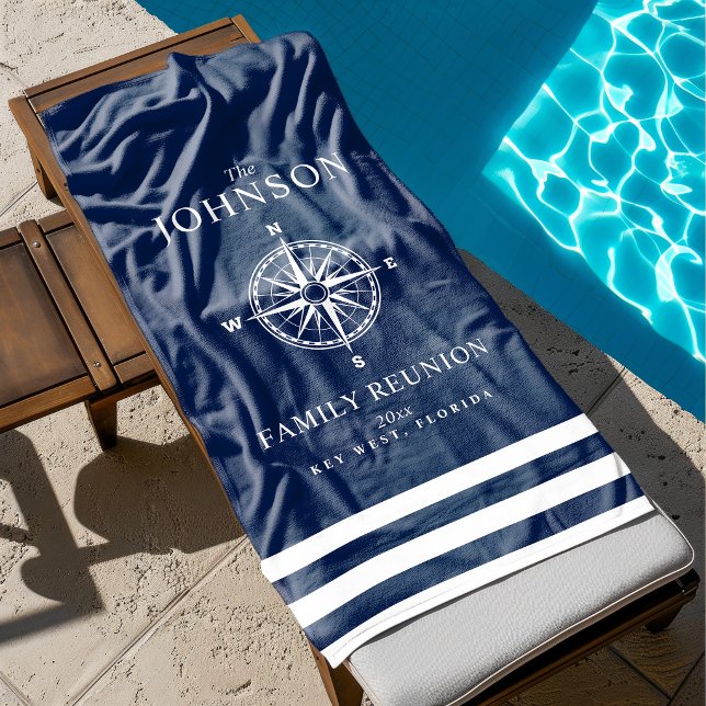 Serviette De Plage Boussole à thème nautique (Créateur téléchargé)
