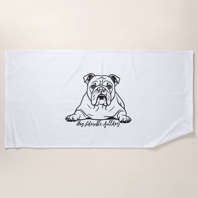Serviette De Plage Bouvier adorable (Devant)
