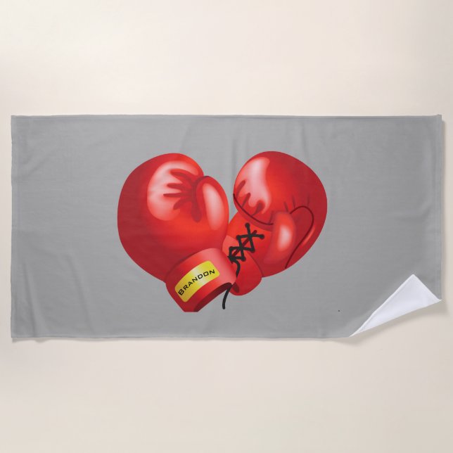 Serviette De Plage Boxe Design Beach Towel (Devant)