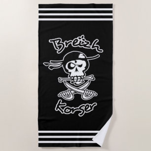 Serviette De Plage Breizh Korser (corsaire de Bretagne)