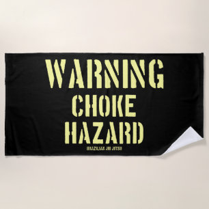 Serviette De Plage Brésil Jiu Jitsu Avertissement Choc Risque BJJ Gym