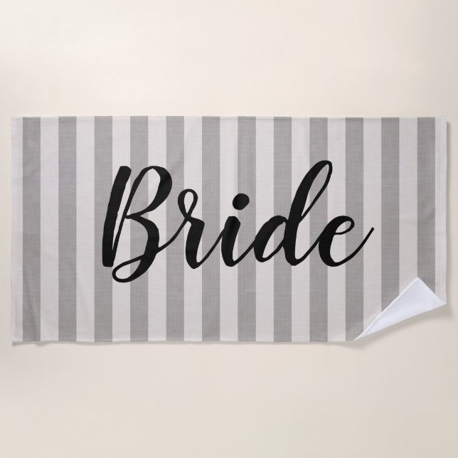 Serviette De Plage Bride rustique Gris (Devant)