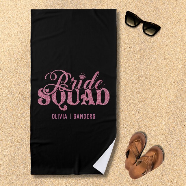 Serviette De Plage Bride Squad - Girls Weekend Party (Créateur téléchargé)