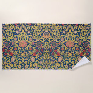 Serviette De Plage Bright Violet and Columbine (par William Morris)