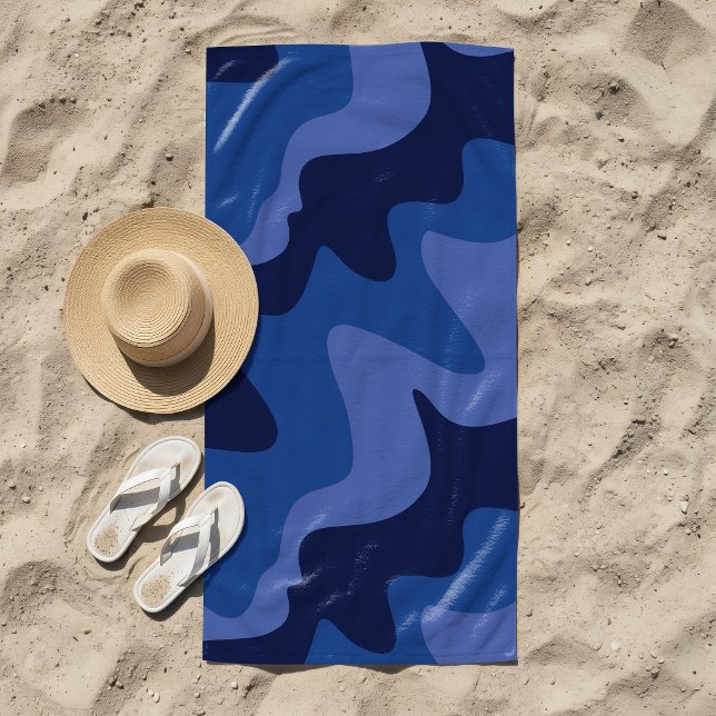 Serviette De Plage Brise de rivière bleu marine (Créateur téléchargé)