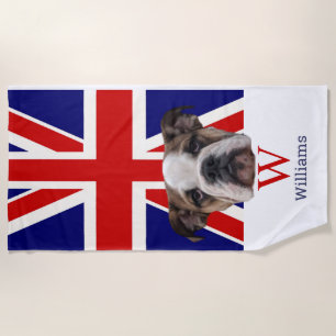 Serviette De Plage BRITISH BULLDOG Monogram Beach Towne