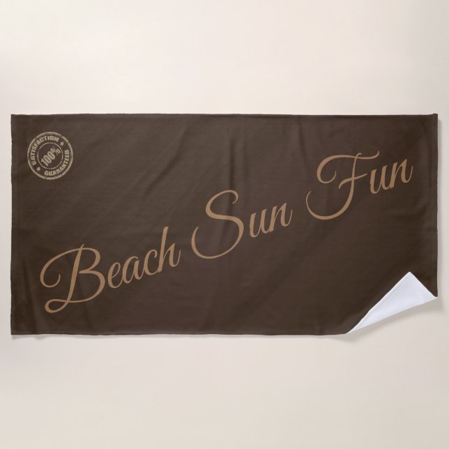 Serviette De Plage Brown moderne (Devant)