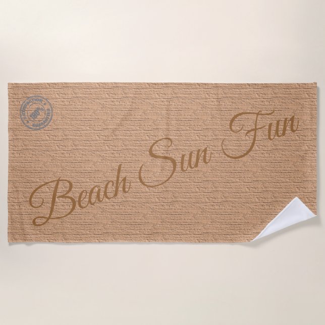 Serviette De Plage Brown moderne (Devant)