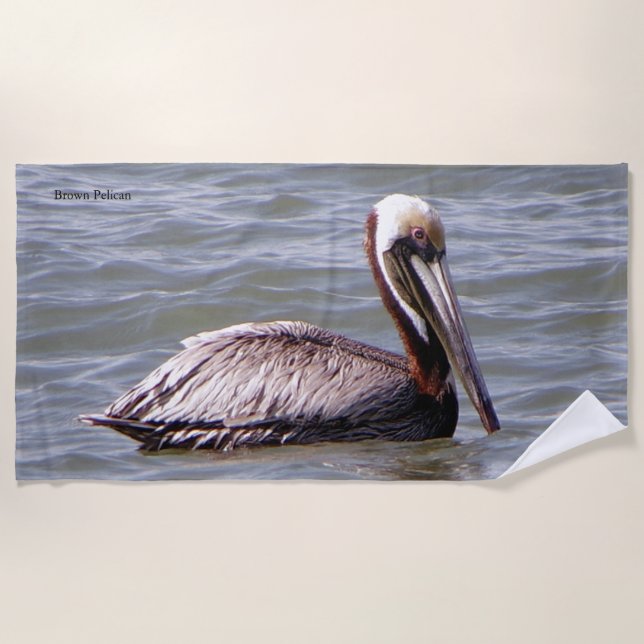 Serviette de plage Brown Pelican (Devant)