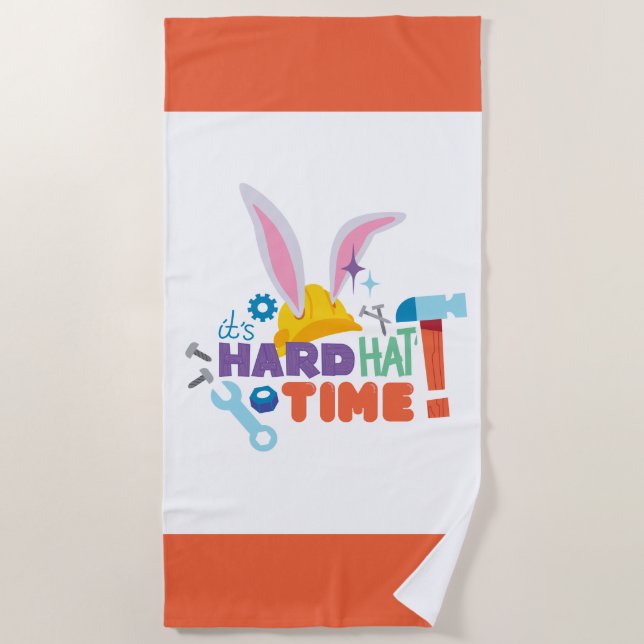 Serviette De Plage BUGS BUNNY BUILDERS™| C'est l'heure du casque (Devant)