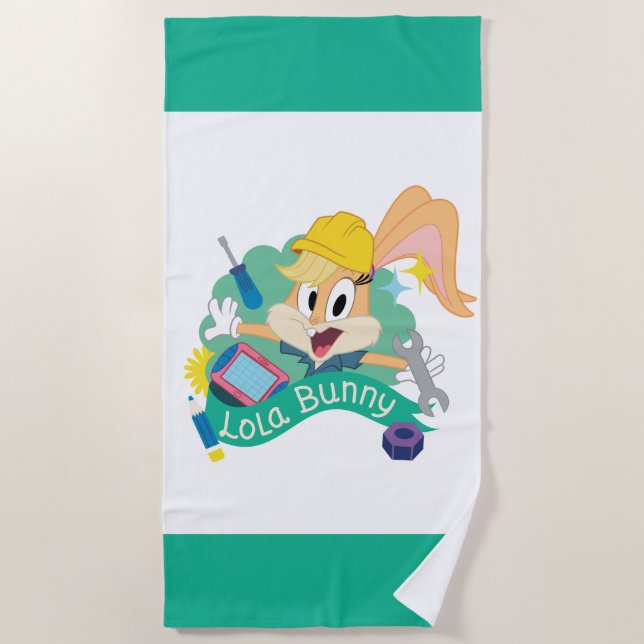 Serviette De Plage BUGS BUNNY BUILDERS™| Lola Bunny Character Graphic (Devant)