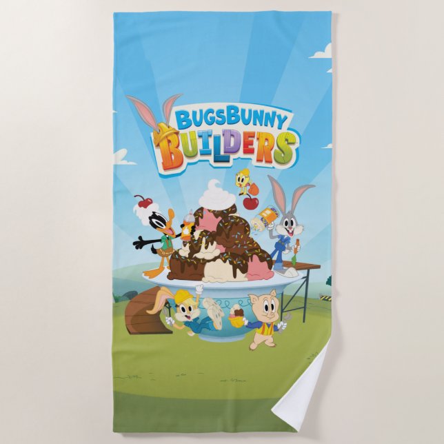 Serviette De Plage BUGS BUNNY BUILDERS™| Looney Builders Glace (Devant)
