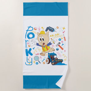 Serviette De Plage BUGS BUNNY BUILDERS™ Outils de travail de Porky P