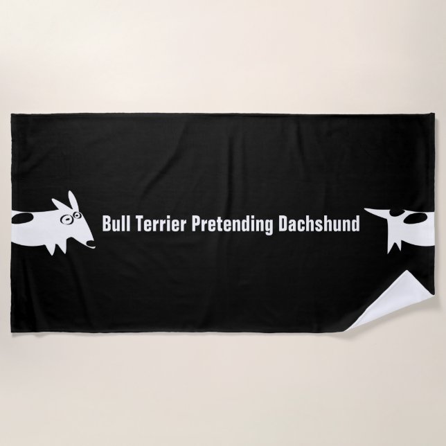 Serviette De Plage Bull terrier (Devant)