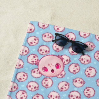 Serviette De Plage Bulles et poissons-fleurs