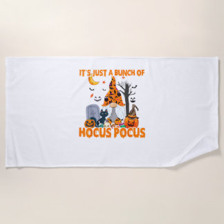 Serviette De Plage Bunch de Hocus Pocus Citrouille Gnome Bats effraya