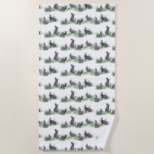 Serviette de plage Bunny Meadow (choisissez la cou