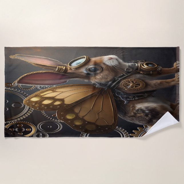 Serviette De Plage Bunny Steampunk (Devant)