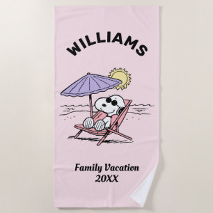 Serviette De Plage cacahuètes Snoopy Beach Vacances en famille
