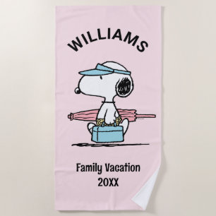 Serviette De Plage cacahuètes   Snoopy Beach Walk Vacances en famille