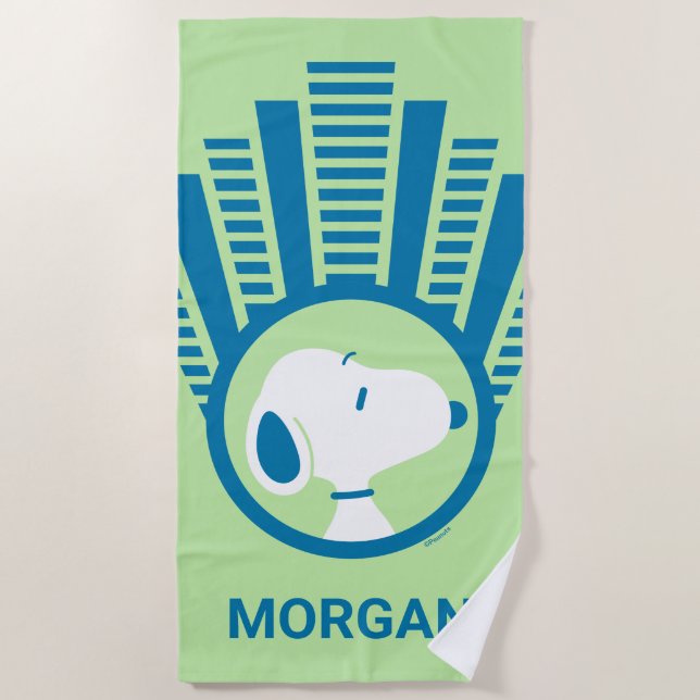 Serviette De Plage cacahuètes | Snoopy Blue Deco Dreams | Ajouter Vot (Devant)