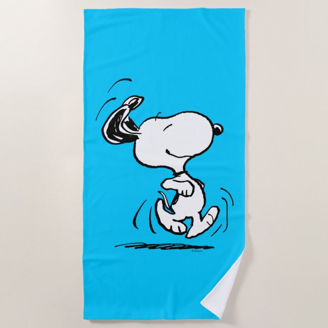 Serviette De Plage cacahuètes | Snoopy Happy Dance (Devant)