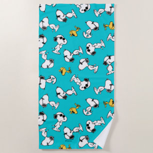 Serviette De Plage cacahuètes   Snoopy & Lunettes de soleil Motif