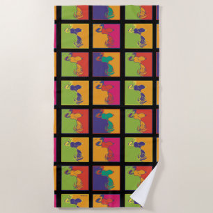 Serviette De Plage cacahuètes Snoopy Pop Art Moderne