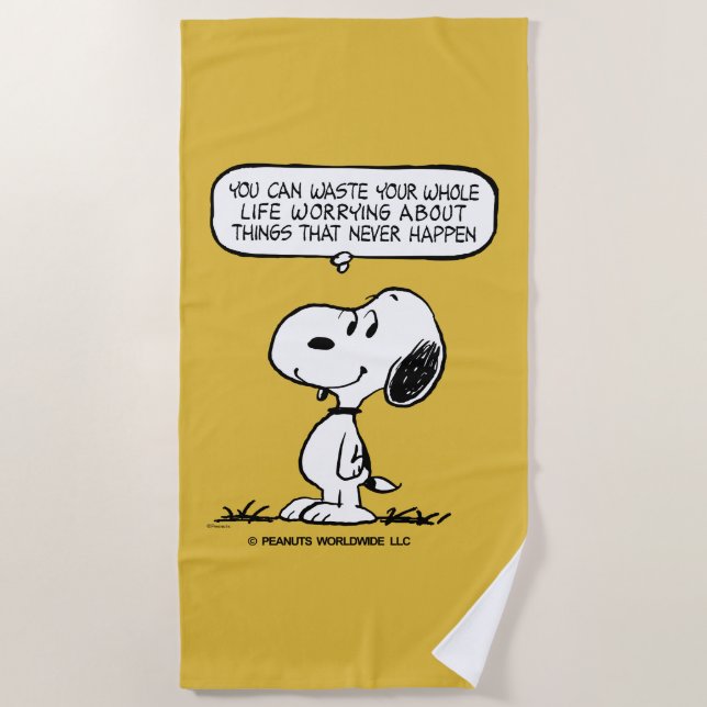 Serviette De Plage cacahuètes | Snoopy Vous ne pouvez pas regarder to (Devant)