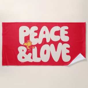 Serviette De Plage cacahuètes   Woodstock Peace & Love