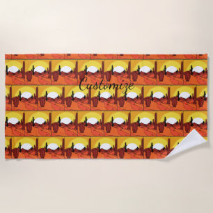 Serviette De Plage Cactus Sunset Thunder_Cove