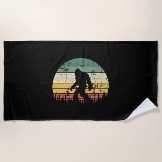 Serviette De Plage Cadeau Bigfoot Retro Sunset